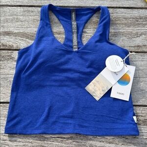 VUORI Halo Performance Crop 2.0 Copenhagen blue size Small NWT blue